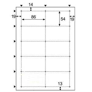 BXK02S 抗菌紙名刺 10面 IDカードサイズ - ミモザ