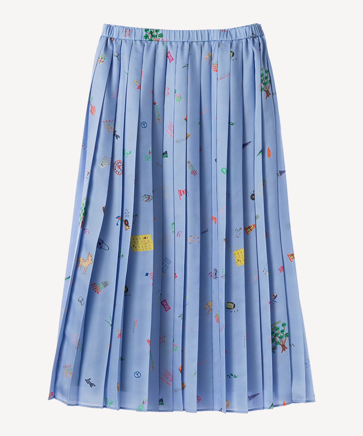 落書きプリントプリーツスカート | MUVEIL Online Shop