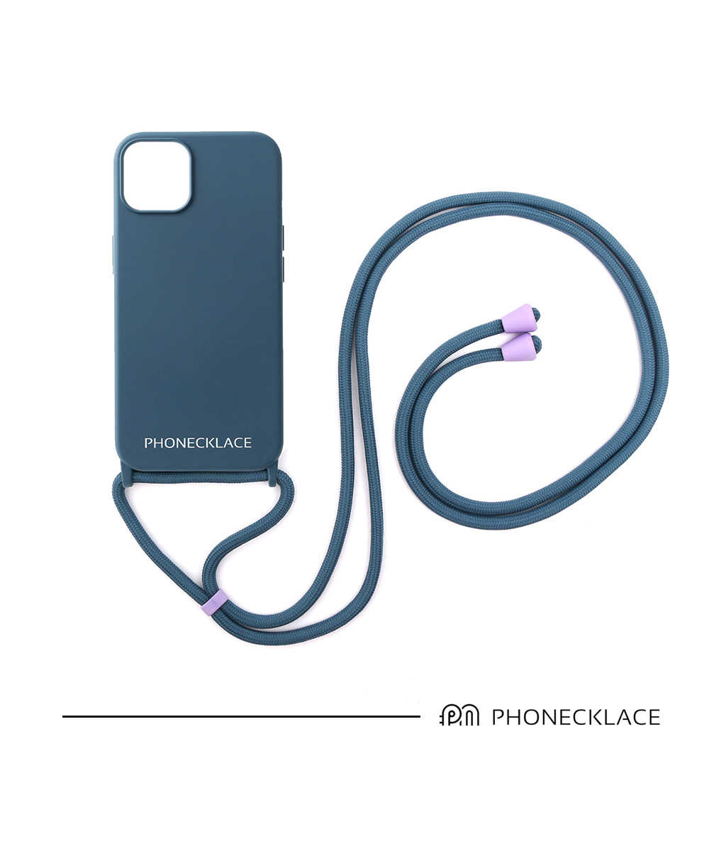 PHONECKLACE ロープ ネックストラップ付き シリコンケース ティール