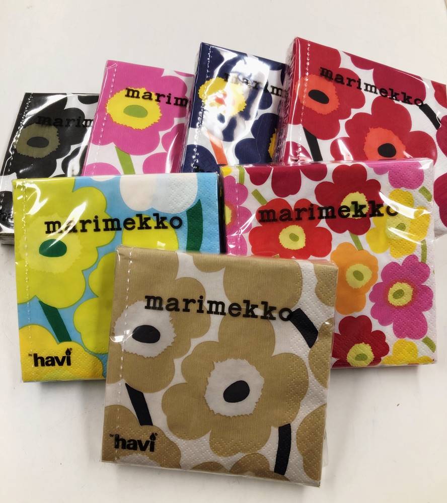 マリメッコをお手軽に楽しめるペーパーナプキン。北欧雑貨店ノルディス