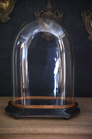 雰囲気あるオーバルガラスドーム b