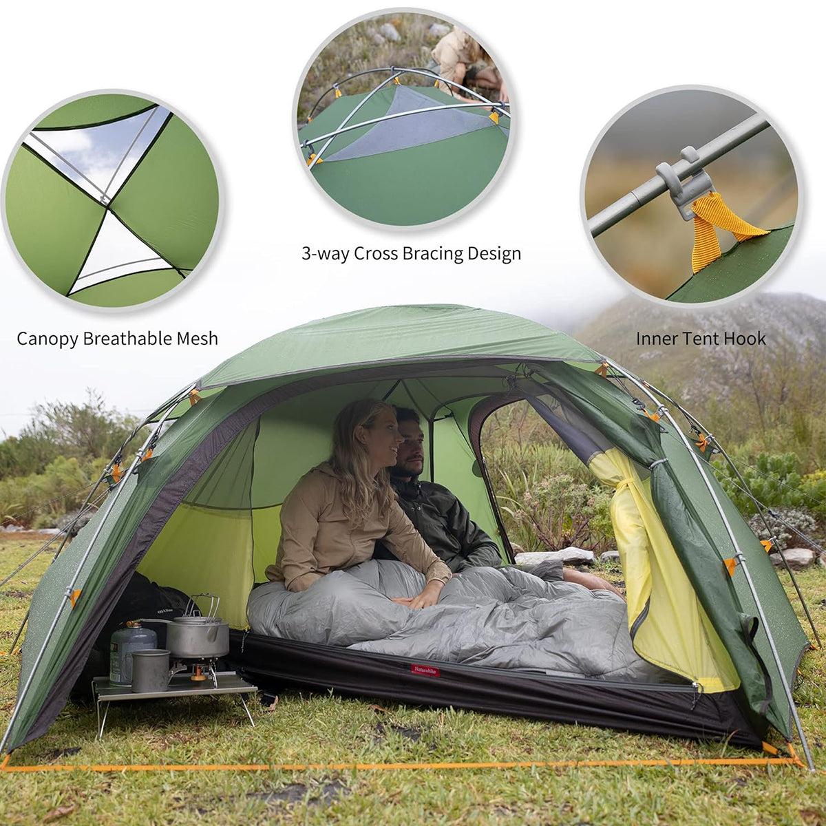 Cloud Peak™ 2-Person 4-Season Backpacking Tent | Nturehike