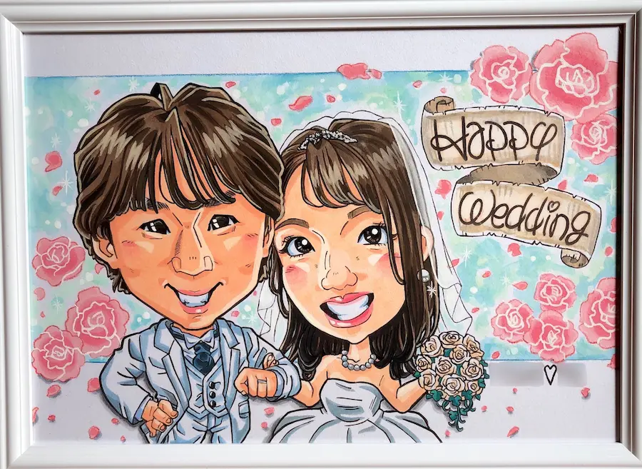 似顔絵師「おおしま」の似顔絵 | オレンジスマイル