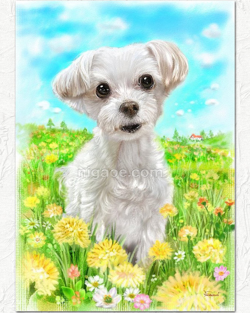 ペット似顔絵(フレームなし)