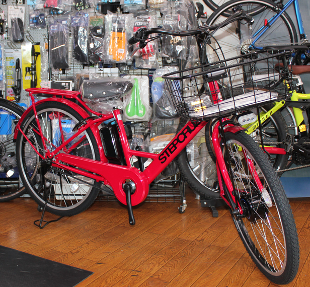 ブリヂストン製の電動自転車ステップクルーズeが入荷いたしました。