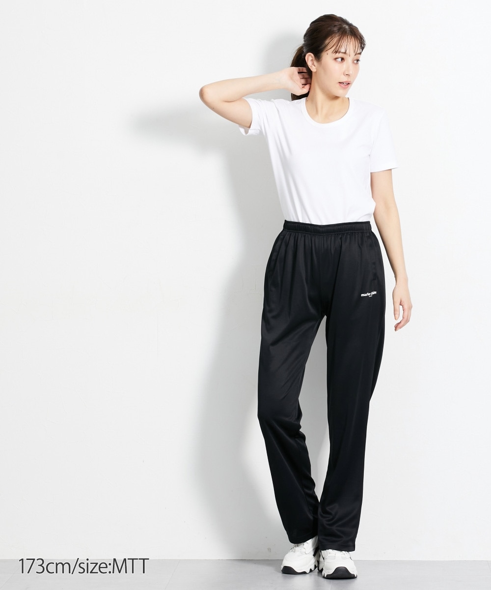 marie claire SPORT 高身長 メッシュジャージロングパンツ（吸水速乾