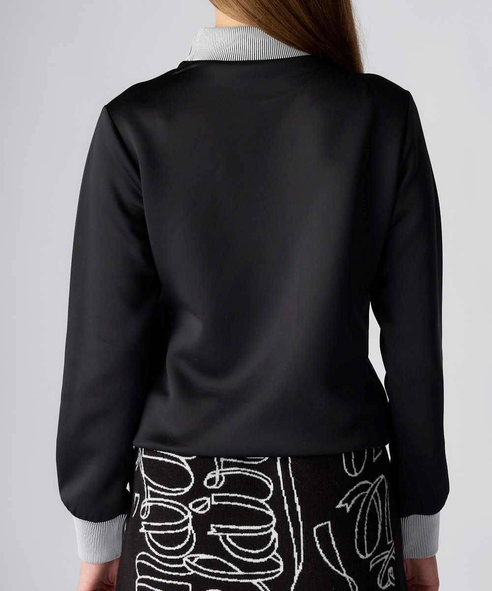 ダンボールニット長袖モックネックプルオーバー（marie claire sport