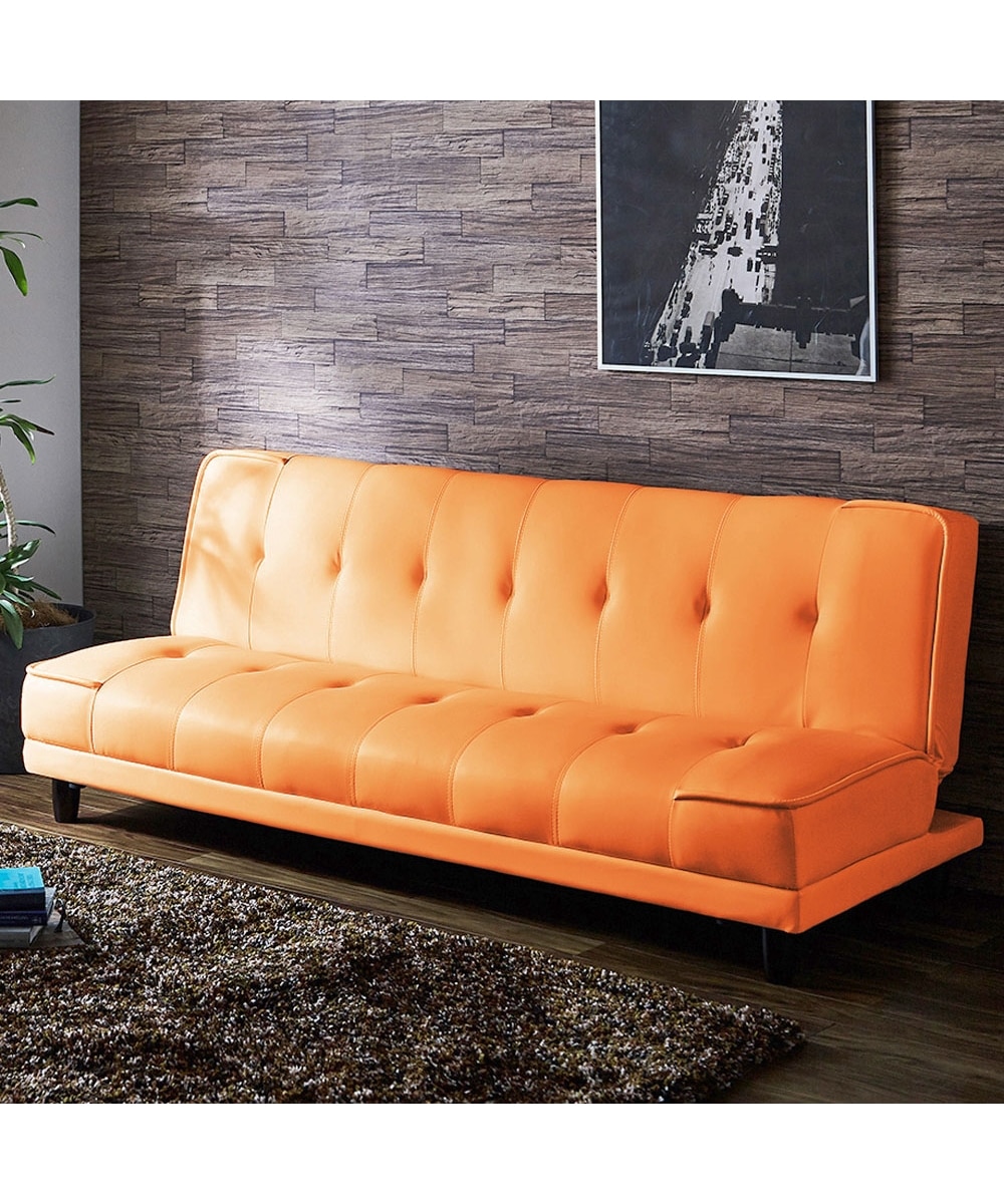 3人掛け]ソファベッド｜2WAY リクライニング 合皮 通販【ニッセン】