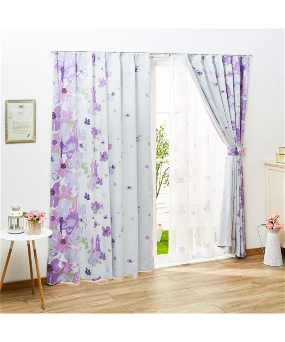 カーテンセット】遮光カーテン＆レース4枚セット｜ディズニー