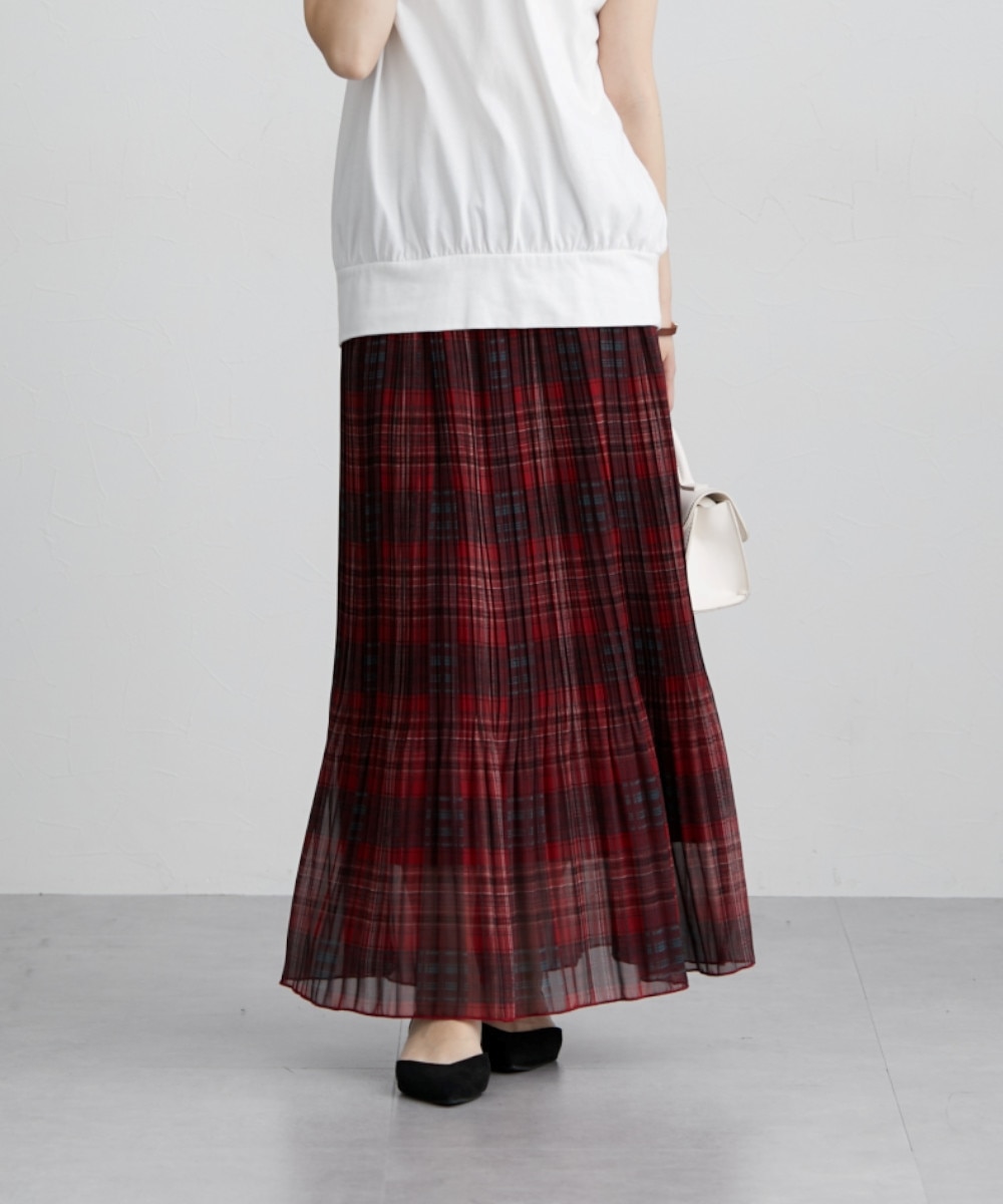 チェック柄フレアスカート 通販【ニッセン】