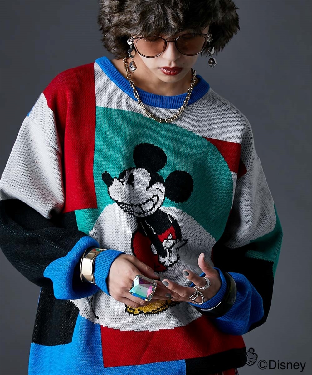 ミッキー/幾何柄ジャガードニット＜大きいサイズ有＞GEVS. 通販