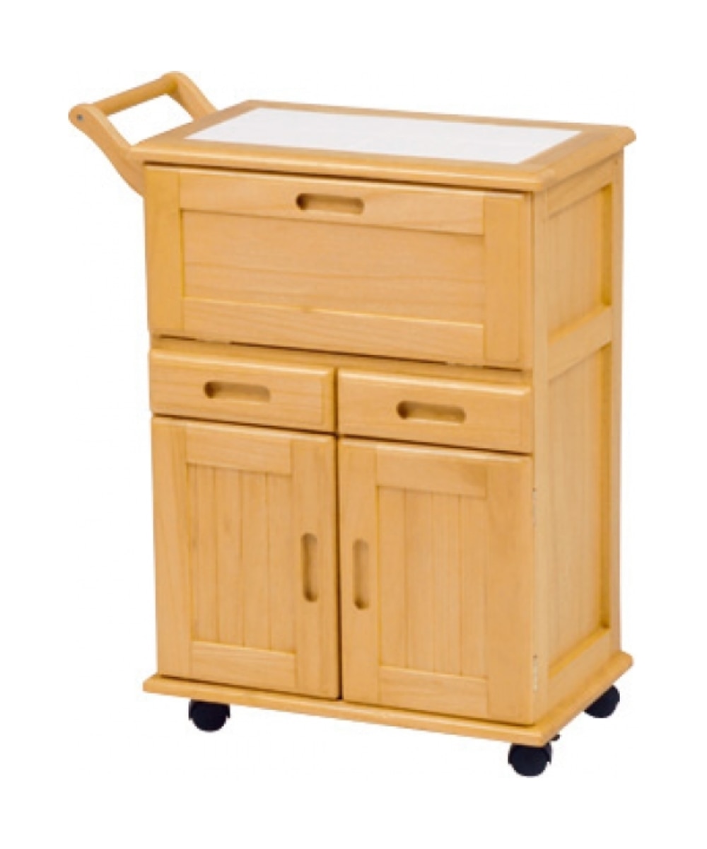 タイル付き天然木キッチンワゴン【幅59cm】 通販【ニッセン】