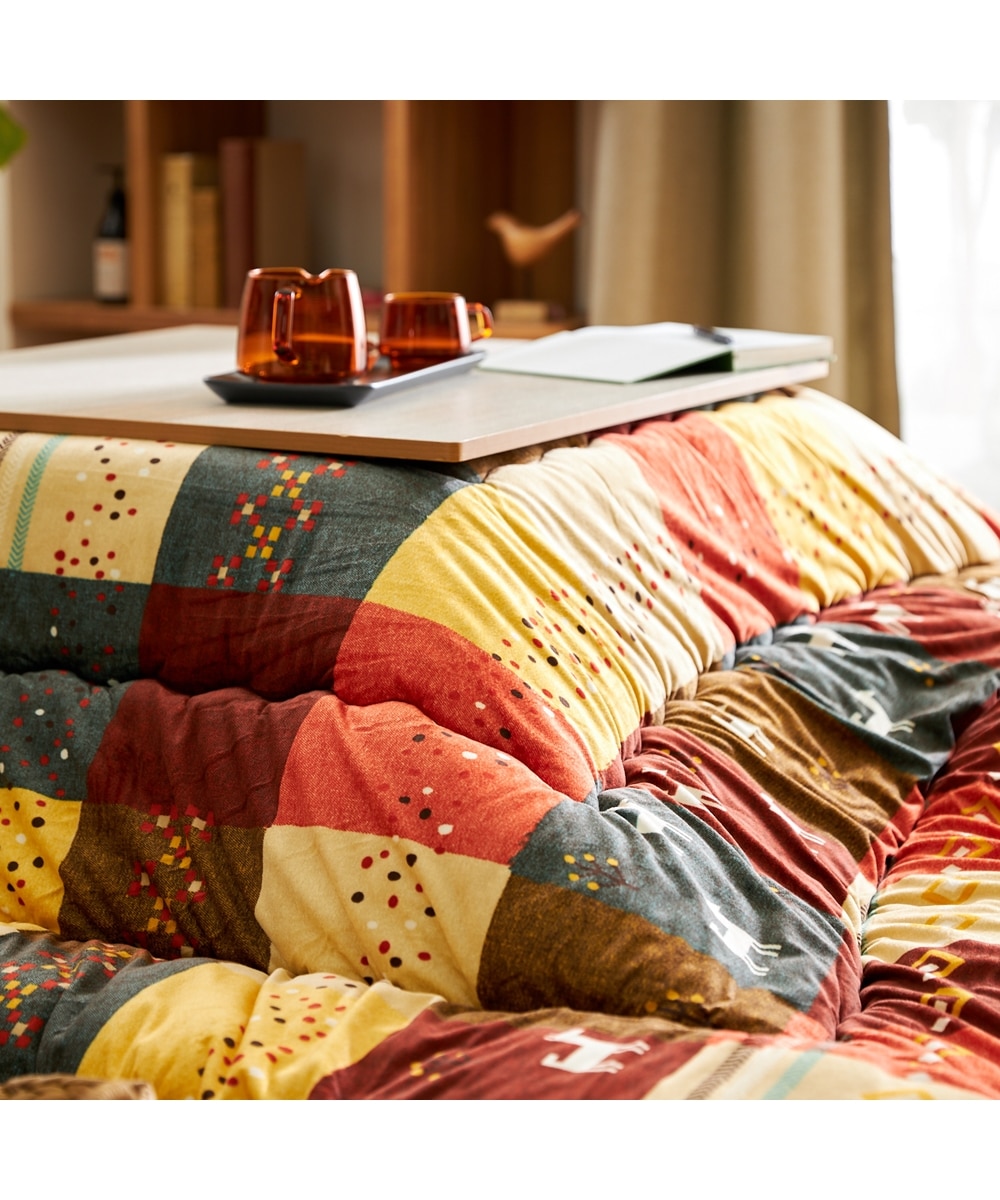 アウトレット】優雅なゴブラン織りこたつ布団3点セット 正方形 パッチ