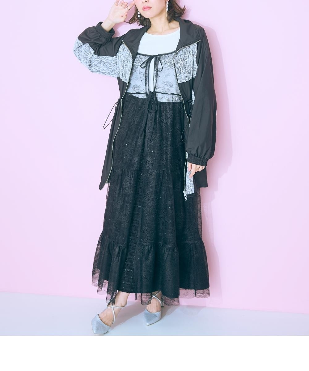 大きいサイズ＞レースティアードキャミワンピース marun 通販【ニッセン】