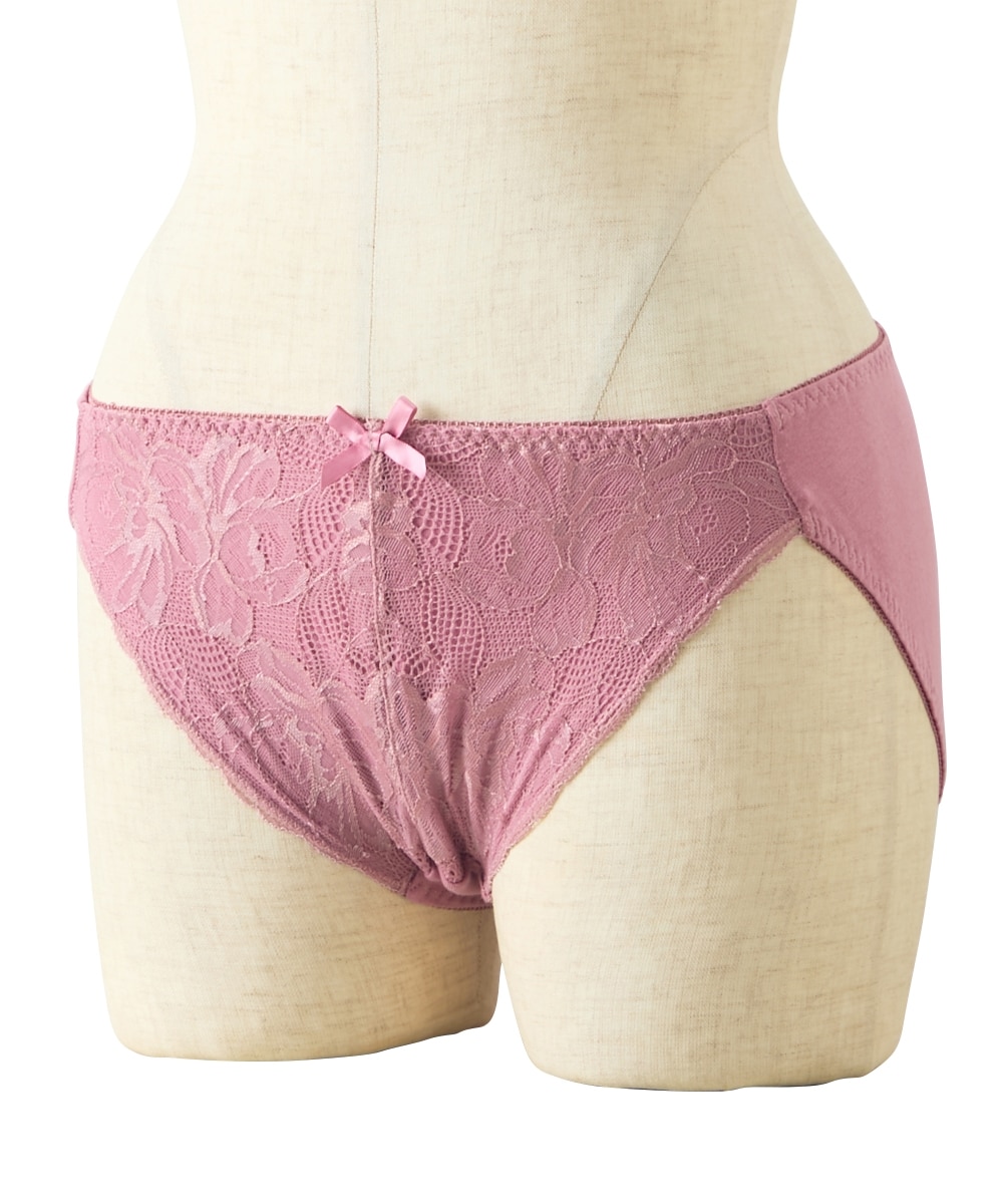 MTF】綿混ストレッチ クロッチ付フロントストレッチレースMTFショーツ