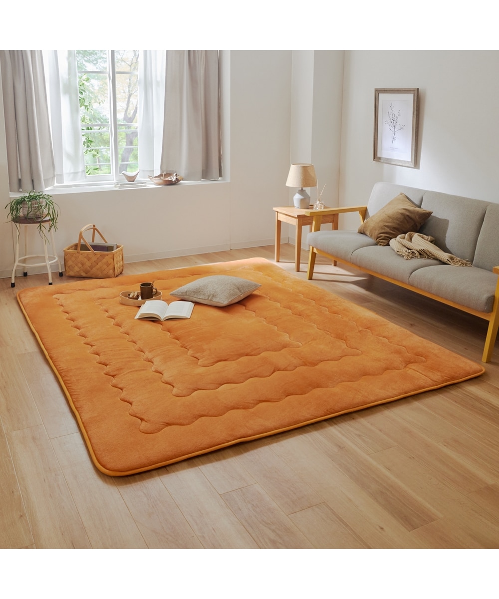 ラグとしても使えるはっ水加工付なめらかフランネルこたつ敷布団(固