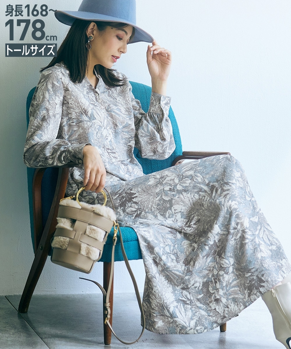 高身長 プリントマキシワンピース（トールサイズ） 通販【ニッセン】