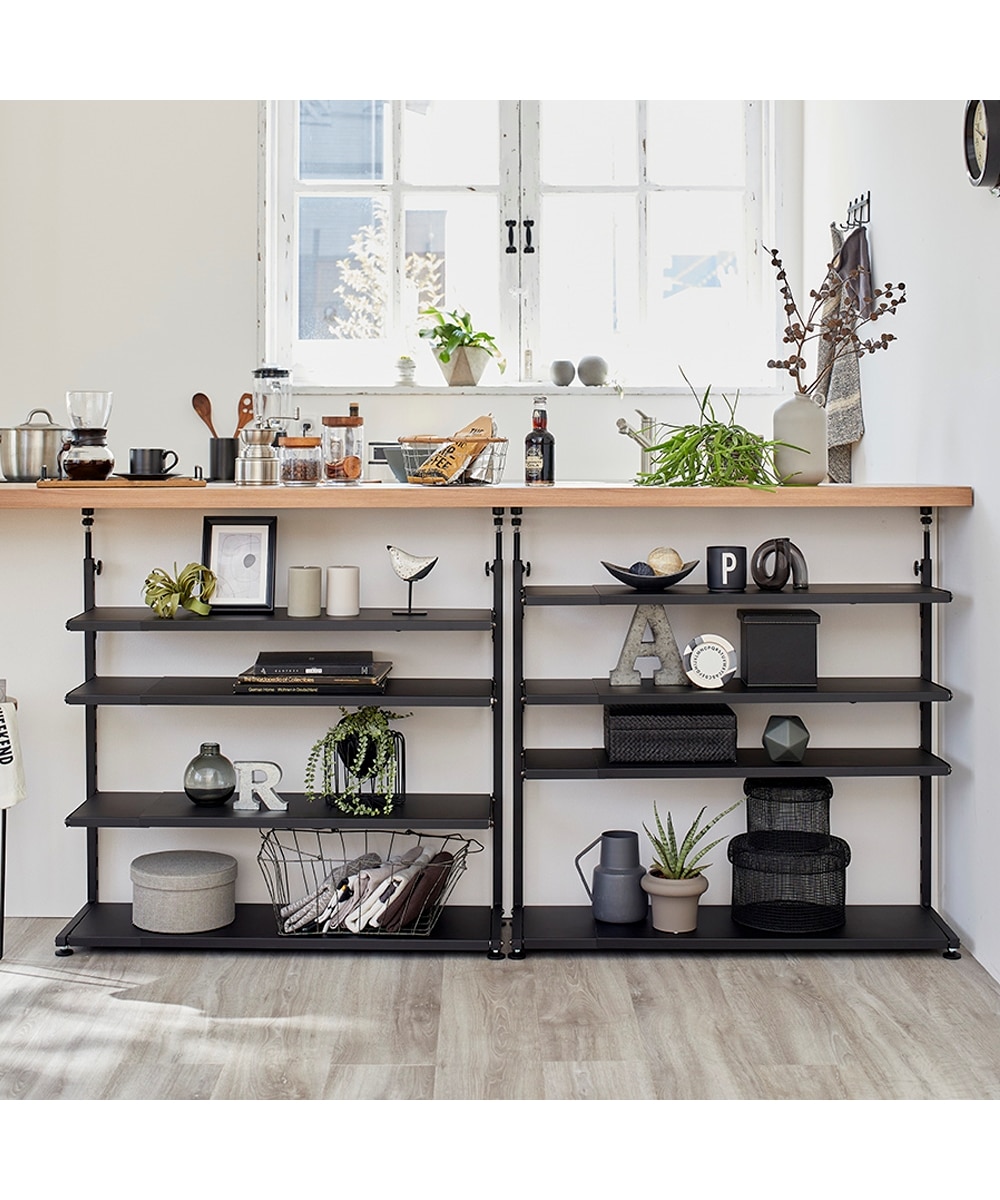 設置が簡単！伸縮カウンター下ラック【幅76.5cm~91.5cm】 通販【ニッセン】