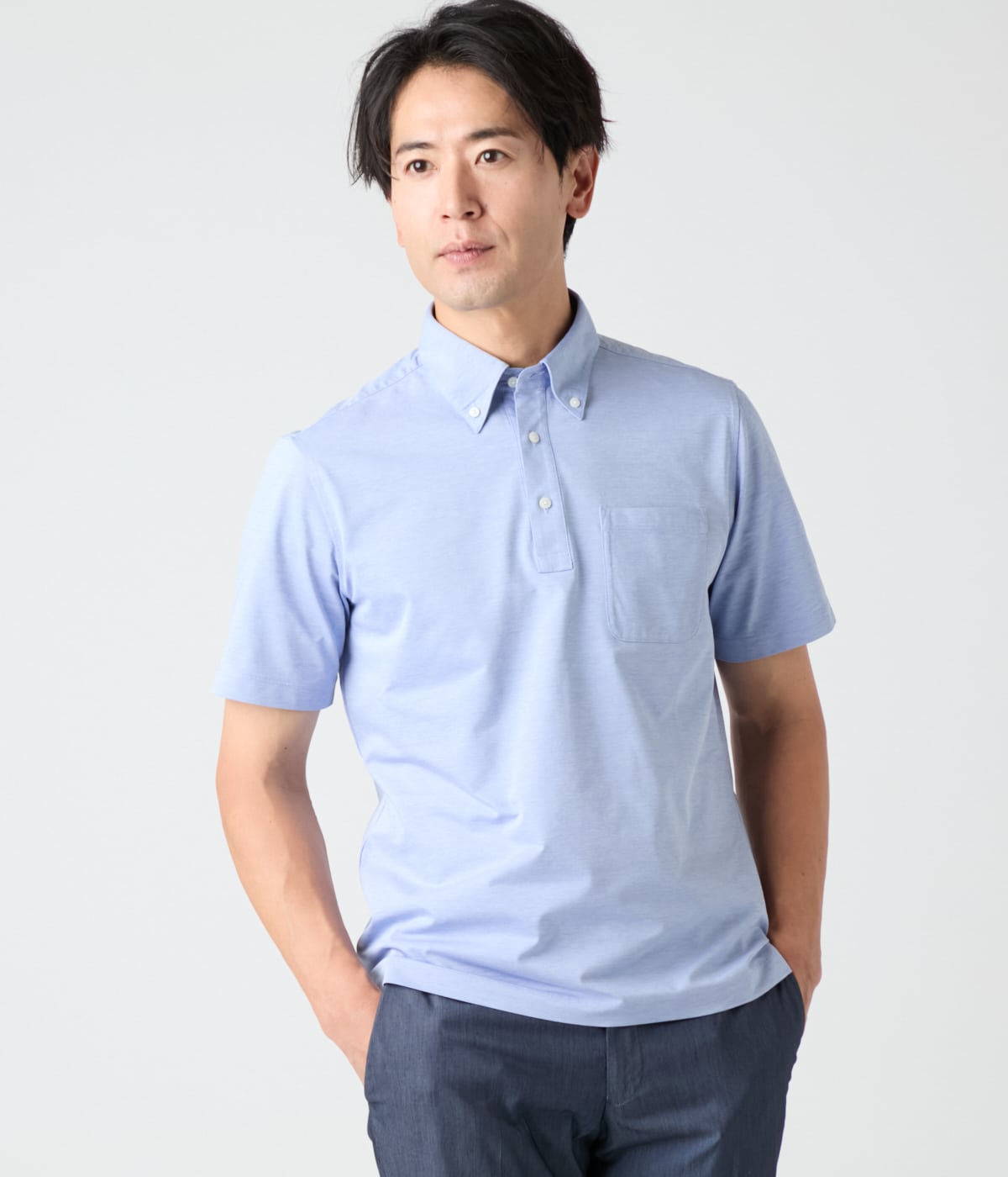 吸水速乾】COOL COMFORT NYオックスライク ボタンダウンポロシャツ