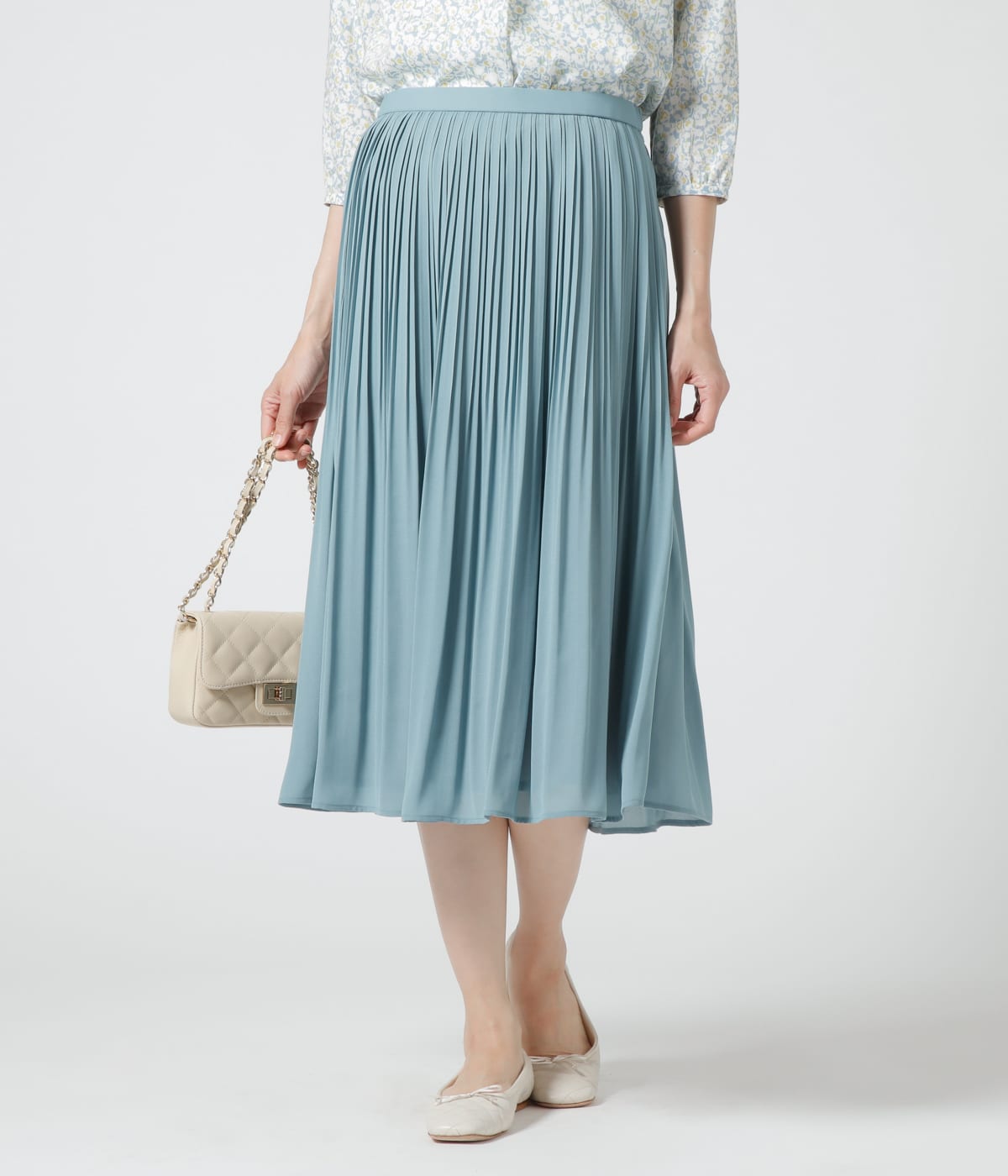 ポリエステルジョーゼット プリーツスカート(71252434-2024