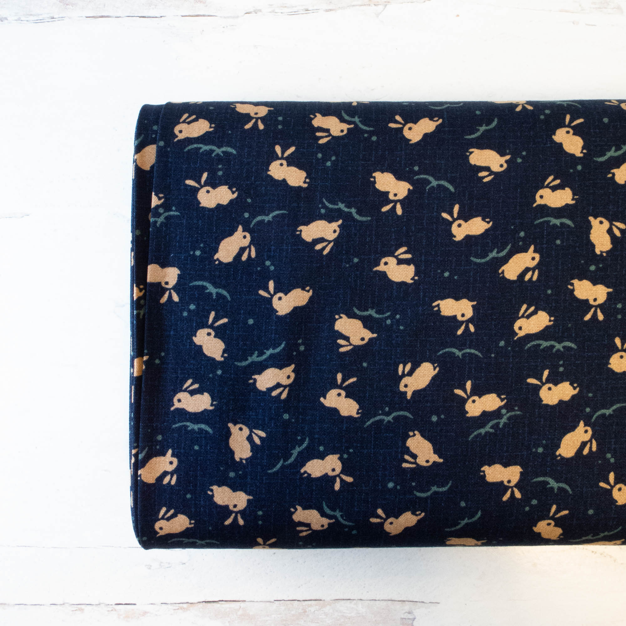 Cute Bunnies Jumping Waves Cotton Fabric (KW33762A) – Snuggly Monkey