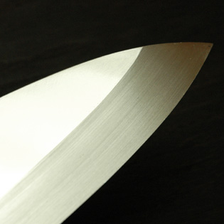 出刃包丁 本焼 8寸 黒檀 蒔絵 鞘付 【包丁の＠堺英】