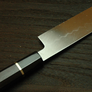 ムキモノ 本焼 6寸 黒檀 鞘付 【包丁の＠堺英】