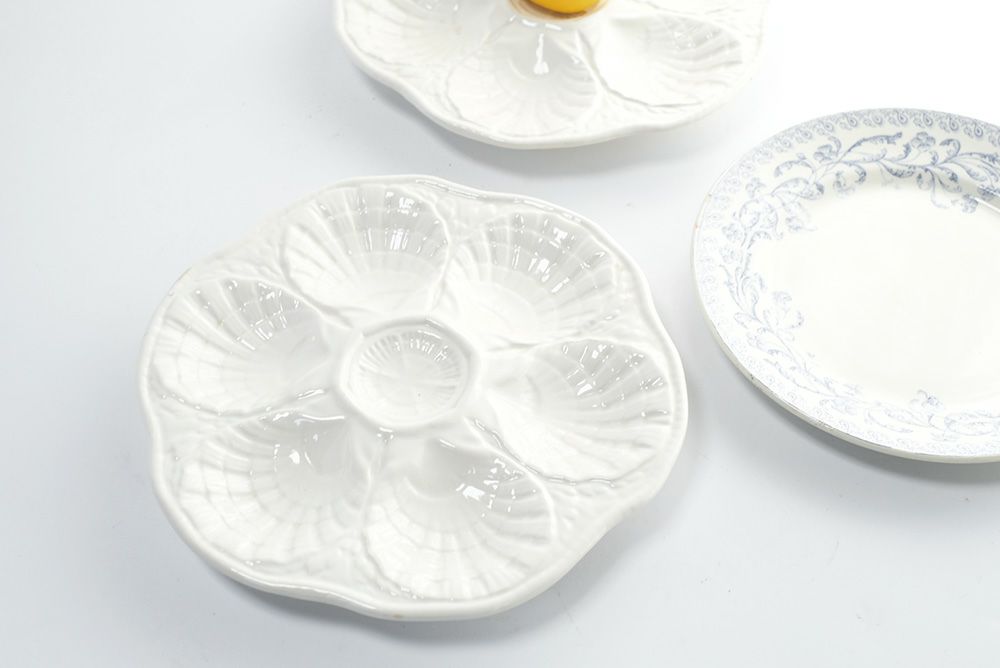 アンティーク SARREGUEMINES(サルグミンヌ) オイスタープレート 牡蠣