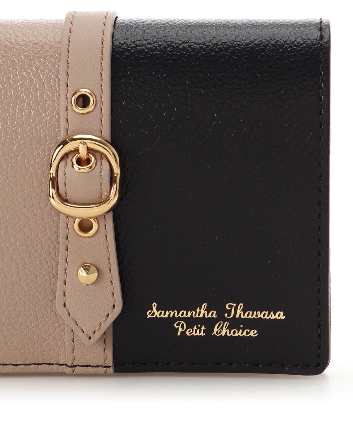 バイカラーフロントベルト 二つ折り財布(FREE ブラック): Samantha