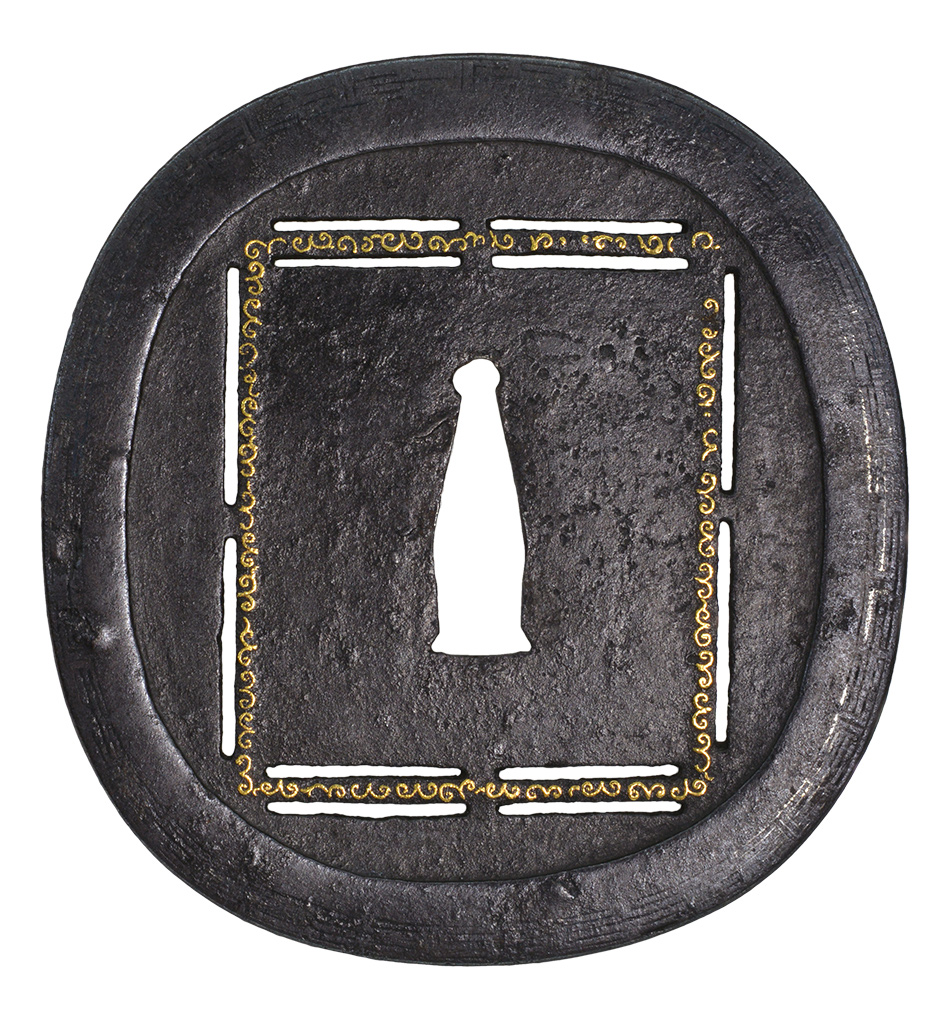 鍔 無銘 埋忠 角文透唐草図鍔(TU-010519)｜刀・日本刀の販売なら日本刀