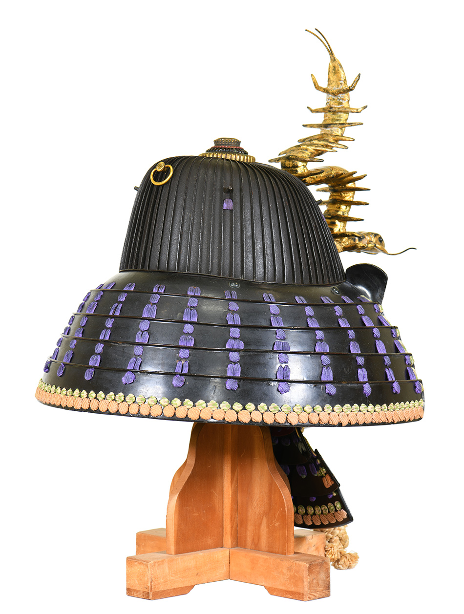 兜 鉄錆地六十二間筋兜 面頬付 (BU-020321)｜刀・日本刀の販売なら日本