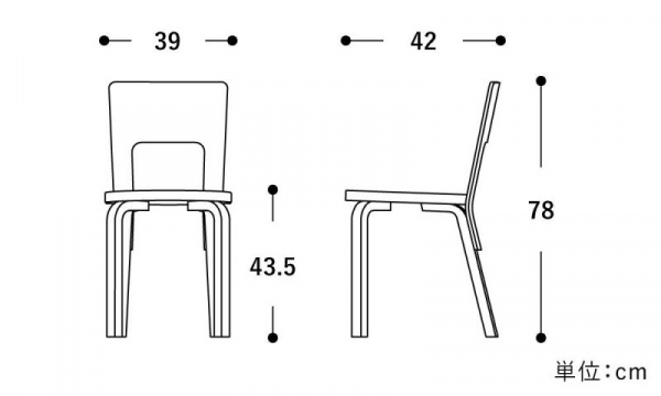チェア 66 / ブラックラッカーArtek（アルテック） | 公式通販 家具
