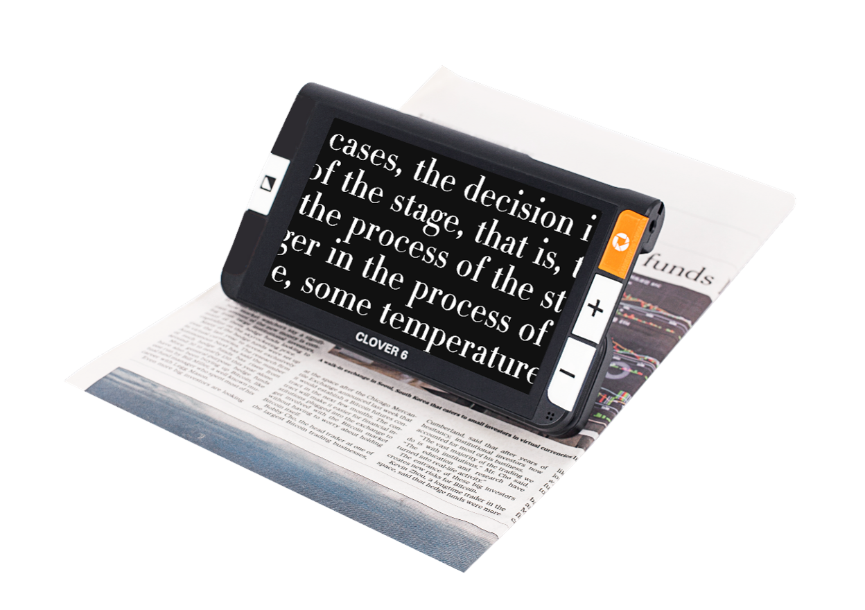 携帯型拡大読書器 クローバー10｜システムギアビジョン