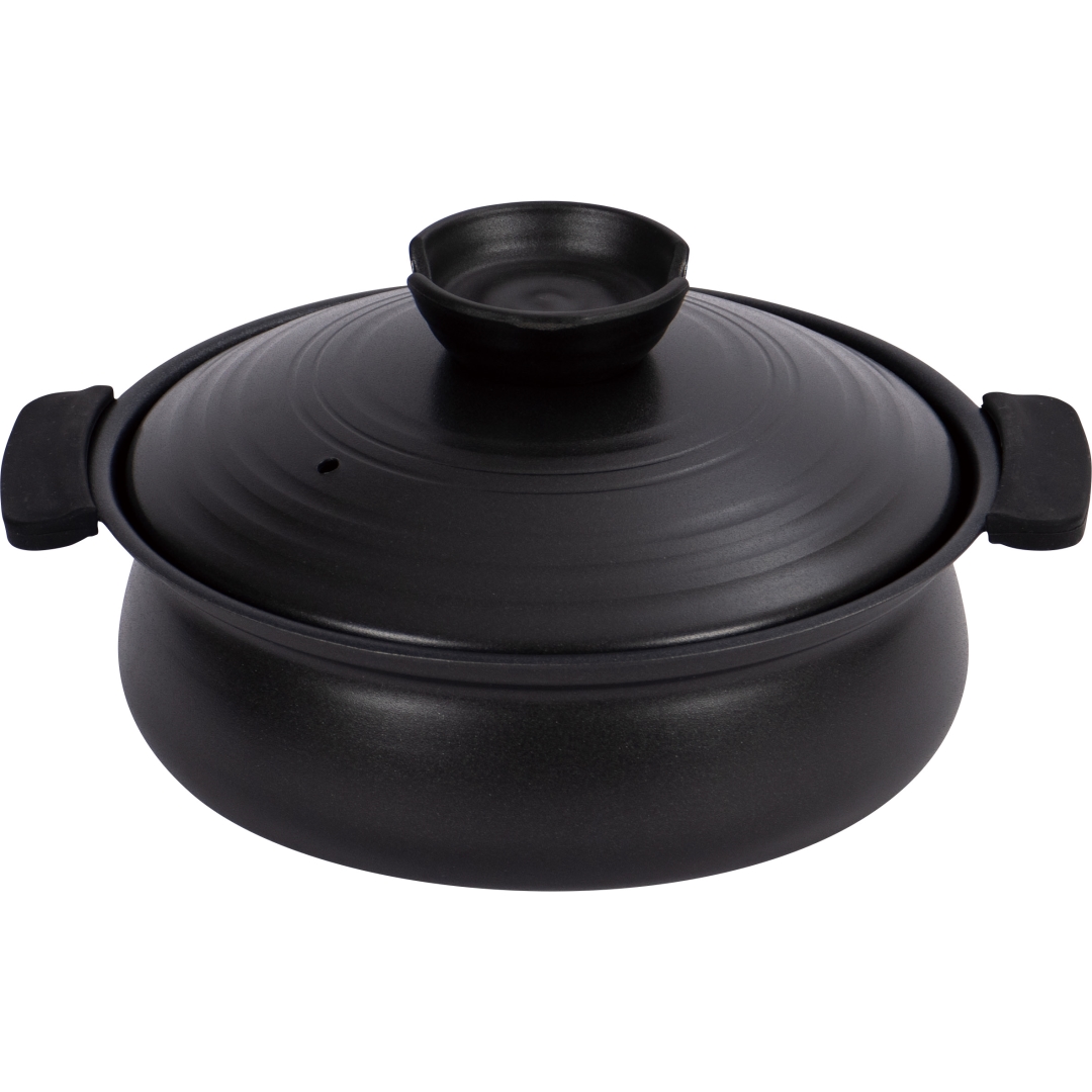 IH対応軽量土鍋風アルミ卓上鍋 18㎝ 1－2人用: キッチン用品