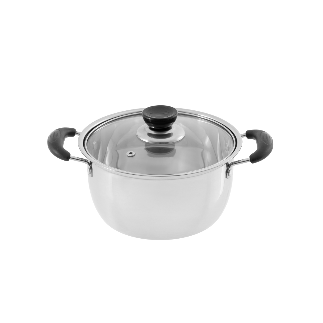 IH対応ステンレス両手鍋19cm: キッチン用品