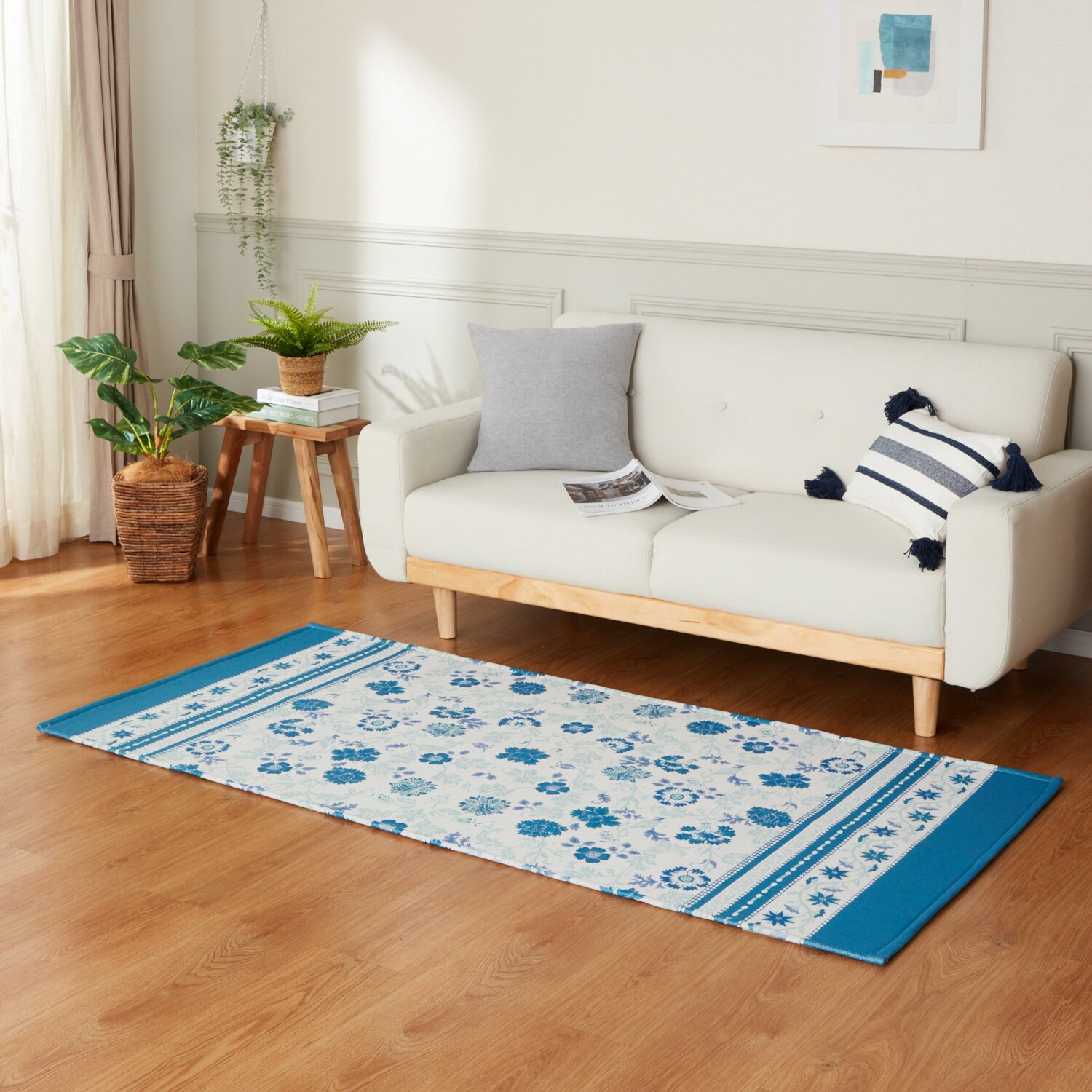 イケヒコ さらっと爽やか ジャガード織 除湿・消臭ラグ ＜90