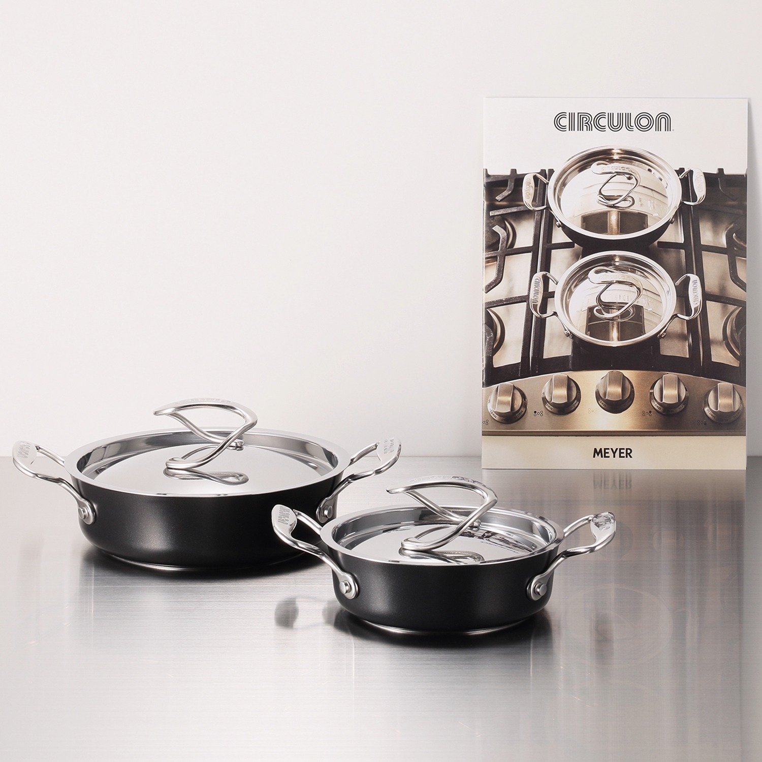 マイヤー サーキュロン 浅型両手鍋2点セット- ショップチャンネル