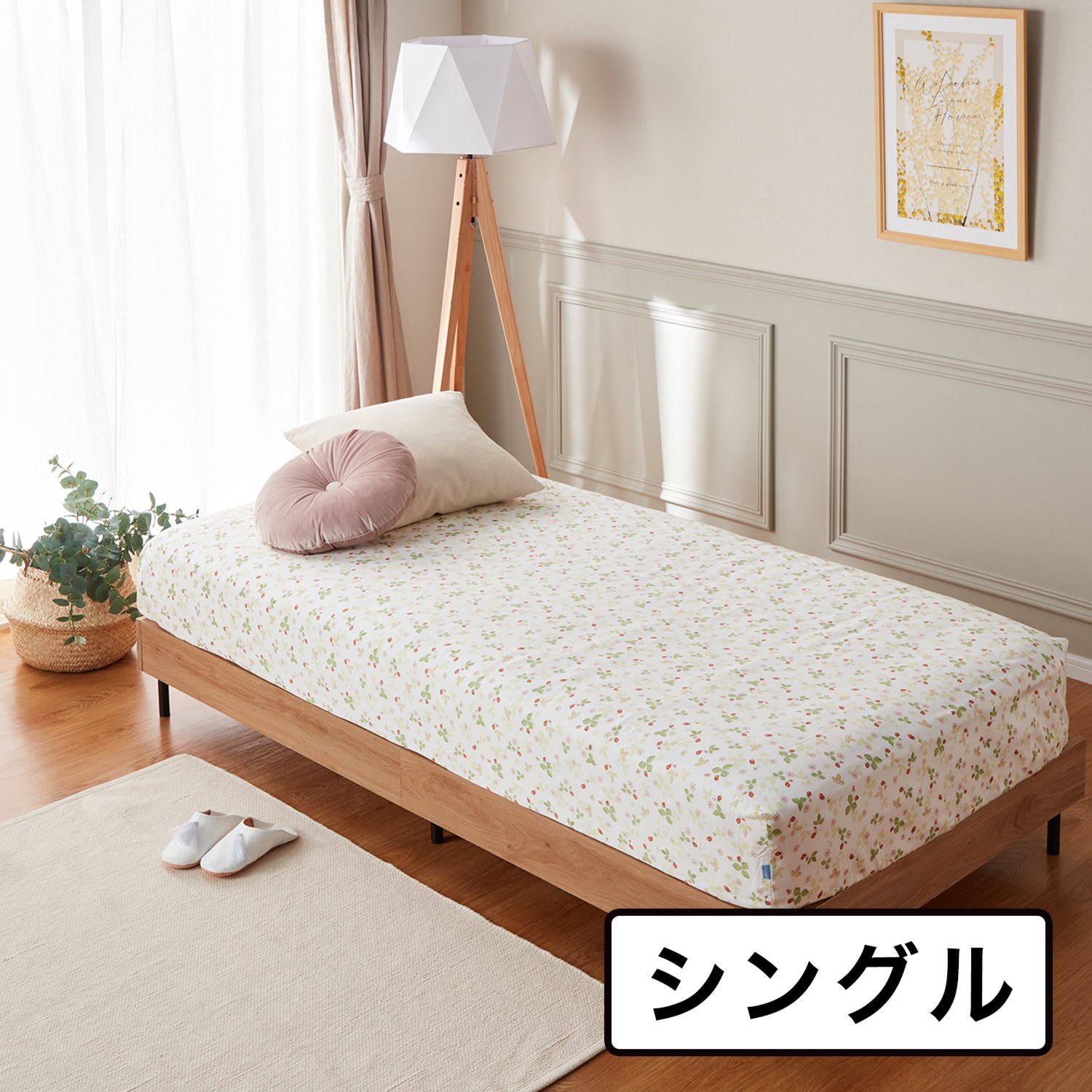 シングル＞ウェッジウッド ワイルドストロベリー コットン100