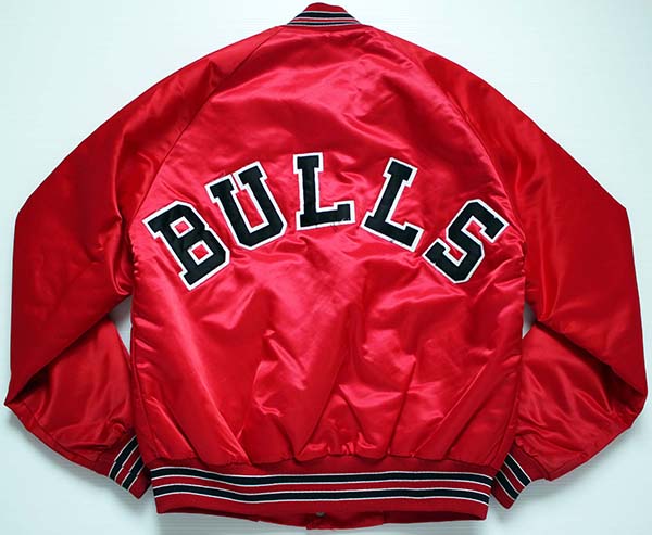 90s USA製 Chalk Line NBA BULLS シカゴ ブルズ ナイロンスタジャン 赤