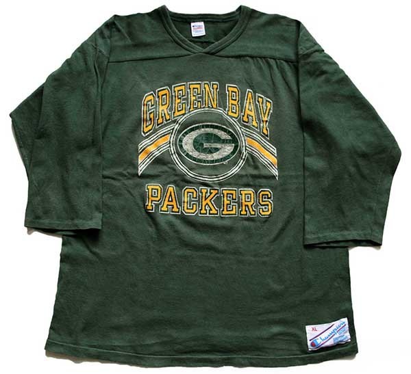 80s USA製 Championチャンピオン NFL GREEN BAY PACKERS コットン