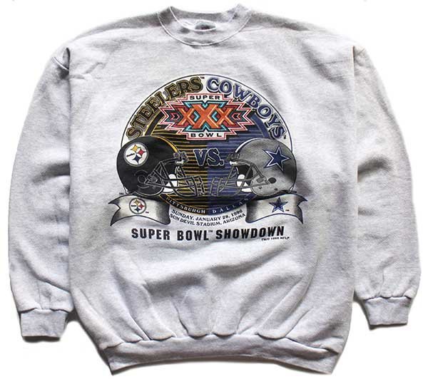 90s USA製 LOGO7 NFL SUPER BOWL STEELERS vs COWBOYS アメフト