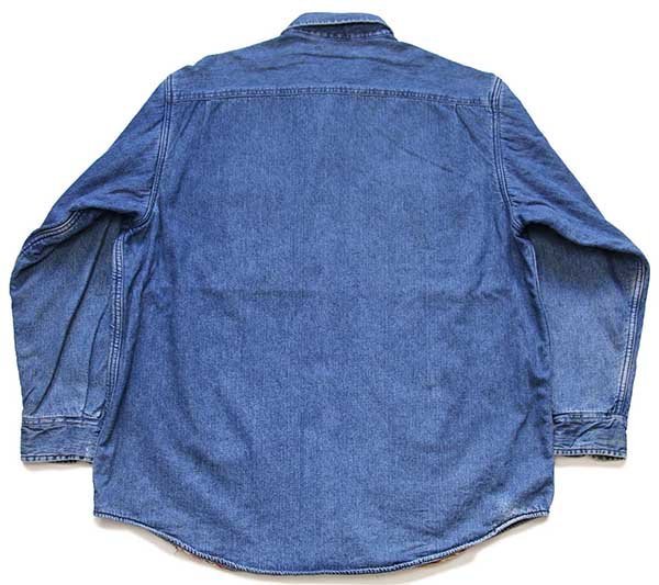 90s ORVISオービス ネイティブ柄 ネルライナー デニムシャツ L