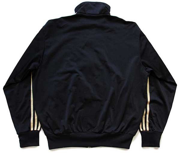 adidasアディダス トレフォイル ロゴ刺繍 トラックジャケット 黒×金 M