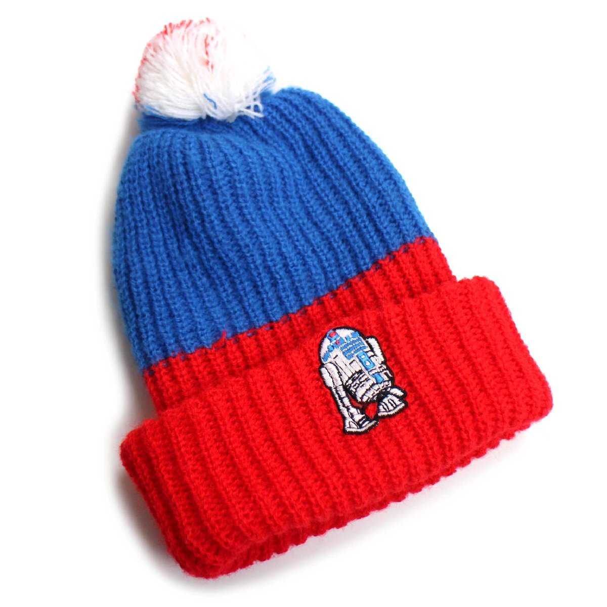 80s USA製 STAR WARSスターウォーズ R2-D2 刺繍 バイカラー アクリル