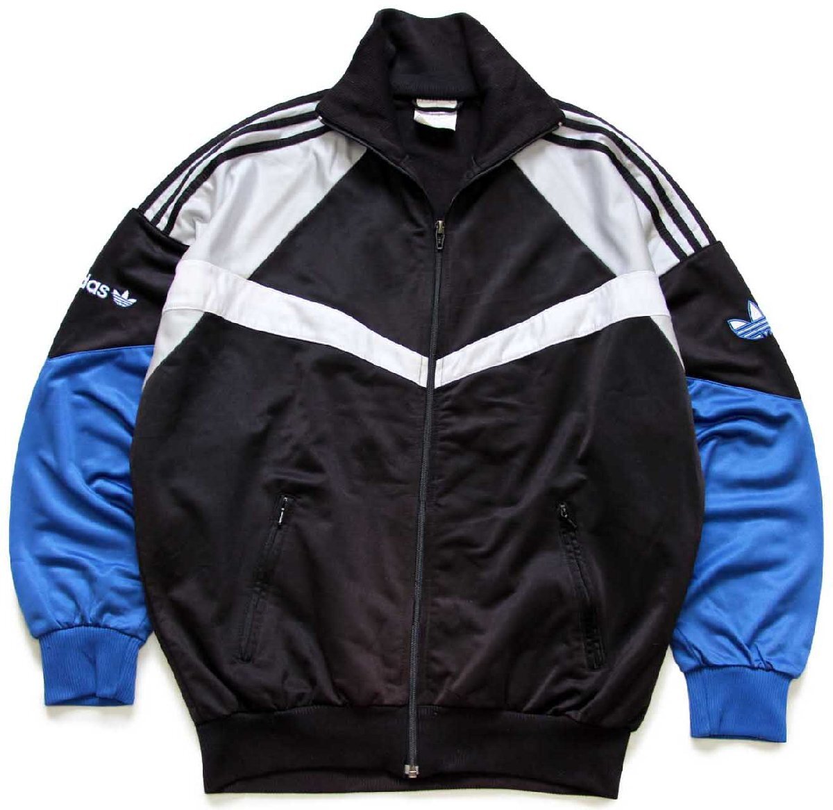 90s adidasアディダス トレフォイル ロゴ刺繍 マルチカラー ハイネック