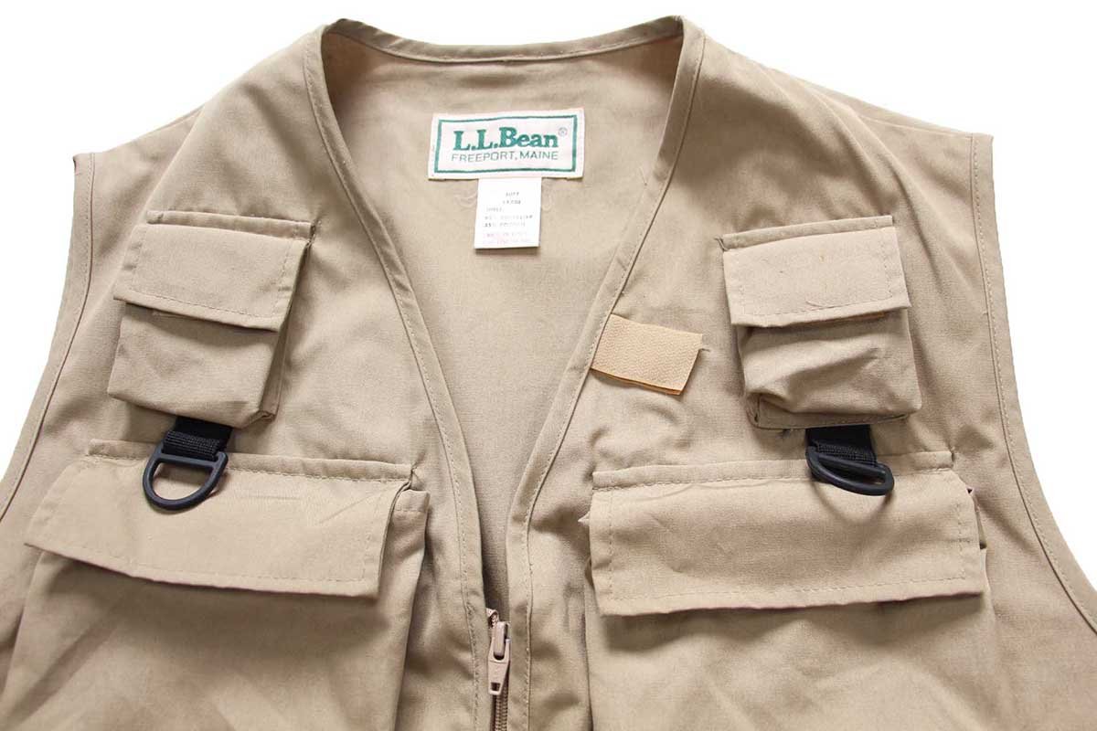 80s L.L.Bean フィッシングベスト グレーベージュ L - Sixpacjoe Web Shop
