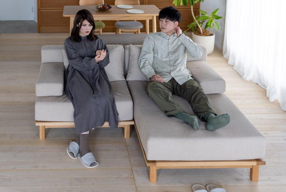 SIEVE カウチソファ ロングタイプによるレイアウトのバリエーション