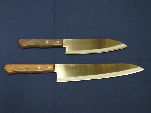 鋼入りステンレス菜切り包丁【先尖り 17cm／牛刀型 23cm