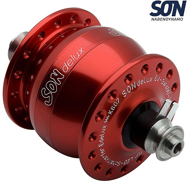 SON delux Dynamo Front Hub Purple 32H