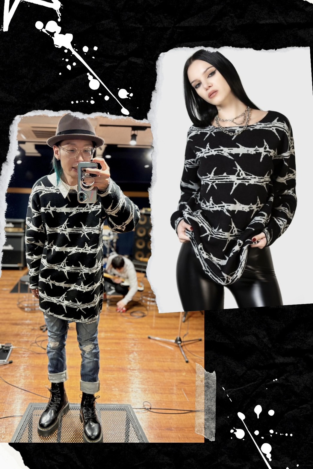 PRICKLED CONTENTION KNIT SWEATER / ニットトップス【KILL STAR